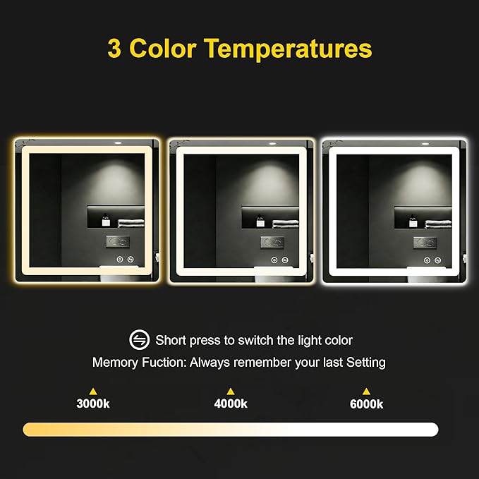 LED Bathroom Mirror with Lights - Image 6