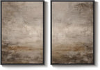 Large Framed Neutral Abstract Wall Art Set of 2 - Image 9