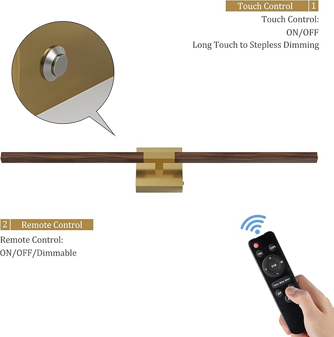 Rayogale 32 Inch Rechargeable Battery Operated Wall Sconce Set 2, 8000mAh - Image 4