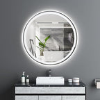 Itrue 36 Inch LED Bathroom Round Mirror, Adjustable Color Temp & Brightness by Villacola