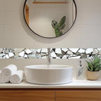 HOMETITUTE Wallpaper Border Peel and Stick Wall Decor PVC Mosaic Mirror Look - Image 2