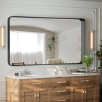 55"x 30" Black Bathroom Mirror - Image 8
