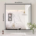 LOAAO Black Bathroom Mirror 32"X32" - Image 8