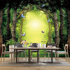 Classy Dream Butterfly Forest Tree Wallpaper - Image 3