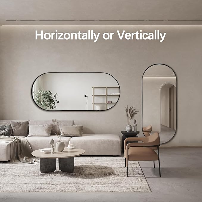 Oval Full Length Mirror, Ultra-Clear Explosion-Proof Dressing Mirror, Simple - Image 7