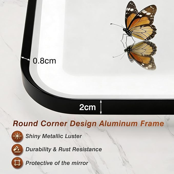 36x48 Inch LED Bathroom Mirror - Image 8