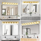 IZORRO LED Modern Bathroom Lights Fixtures, Brushed Glod Acrylic Wall Lighting - Image 8