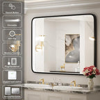 40X30 Inch Black Bathroom Mirror - Image 4