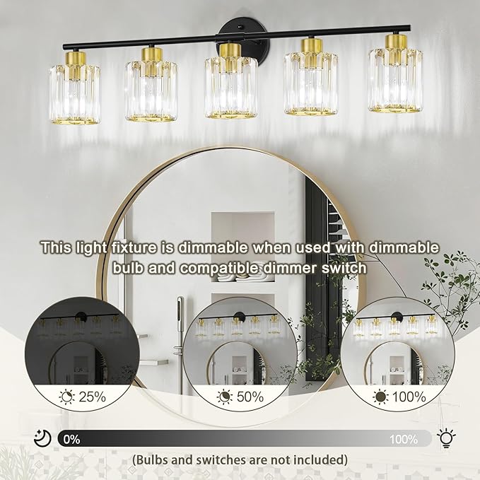 Crystal Bathroom Light Fixtures, Bathroom Lighting Fixtures Over Mirror - Image 8