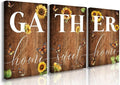 GUBIYU Rustic Farmhouse Dining Room Decor Cute Gather Signs by GUBIYU