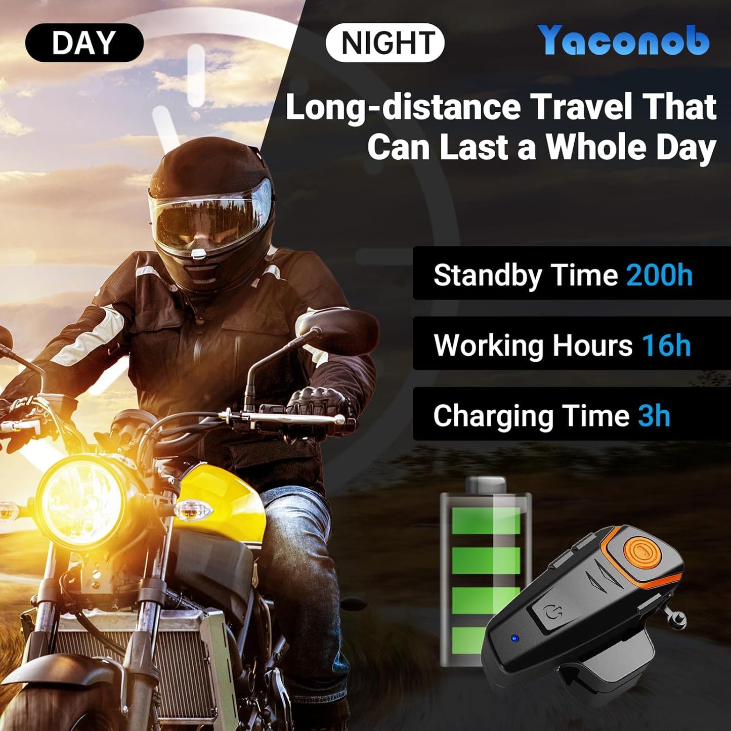 Helmet Bluetooth Headset Bt-S2ns, 1000m Helmet Communication System, Connect Up to 3 People 2 People Talk at The Same Time（2pack）