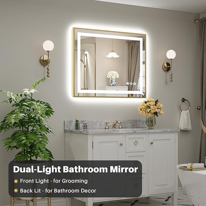 40x32 Inch LED Bathroom Mirror - Image 3