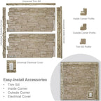 EverStone Cascade Faux Stone Panel, 48 5/8"W x 24 3/4"H x 1 1/4"D, Iron Mill - Image 10