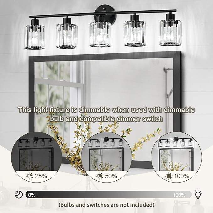 Crystal Bathroom Light Fixtures, Bathroom Lighting Fixtures Over Mirror - Image 8
