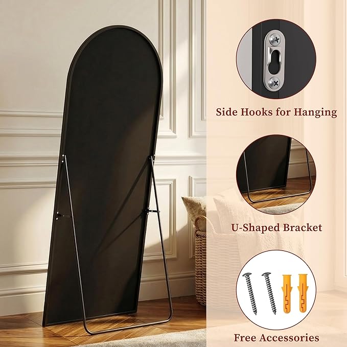 Suidia 76"x44" Arched Full Length Mirror - Image 7