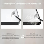 LOAAO 77X36 Inch Black Metal Framed Bathroom Mirror - Image 7