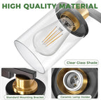 DORESshop Bathroom Light Fixtures, 6-Light Gold and Black Bathroom Lighting - Image 5