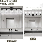 Crystal Bathroom Light Fixtures, Bathroom Lighting Fixtures Over Mirror - Image 5