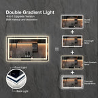 LED Vanity Mirror, 48x30 Inch Gradient Front and Backlit LED Mirror - Image 4