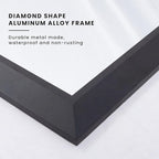 Amorho Black Bathroom Mirror, 36x36 Inch Thick Metal Framed Wall Mirrors - Image 2