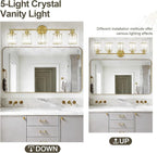 Crystal Bathroom Light Fixtures, Bathroom Lighting Fixtures Over Mirror - Image 5