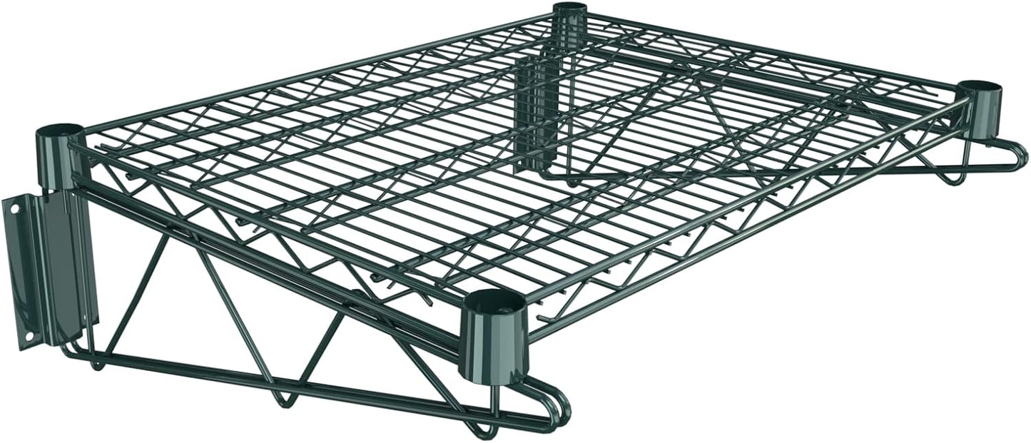 18" x 24" Green Epoxy Wire Wall Mount Shelf