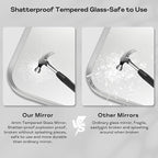 Silver Metal Framed Bathroom Mirror - Image 4
