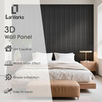 WPC Slat Wall Panels 8 Pack 96" x 8.2", Waterproof Fluted Wall Paneling - Image 2