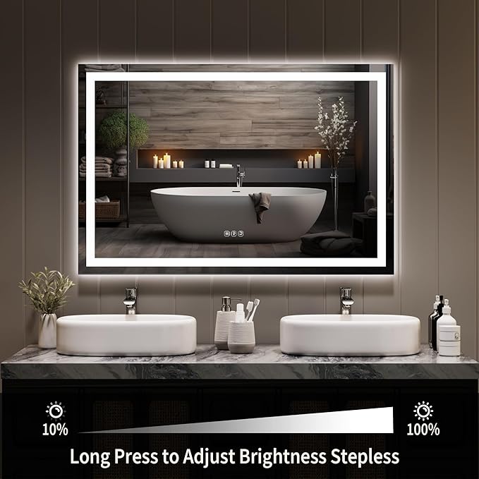 GarveeHome 45x30 LED Bathroom Mirror - Image 6