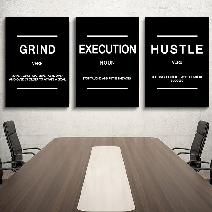 Framed Canvas Wall Art Success Quote, Office Wall Art, Positive Motivational - Image 2