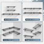 Jusgym 4 Pack Heavy Duty Garage Wall Shelving Set, Wall Mounted Garage Shelves - Image 6