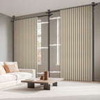 100% Blackout Room Divider Curtains Sets Beige W100 x L84 in, 2 Panels Curtain - Image 8