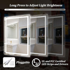 LED Bathroom Mirror, Backlit + Front Lit, 3 Color Modes, Memory Function - Image 4