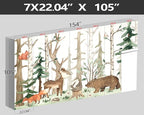 XMPMBM-Cartoon Hand-Painted Animals Woodland Nursery Room Fabric Wallpaper - Image 4