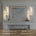 Battery Operated Wall Sconce Set of Two, Dimmable Modern LED Rechargeable Wall - Image 6