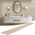 WPC Slat Wall Panels 8 Pack 96" x 8.2", Waterproof Fluted Wall Paneling by LARWORKS