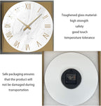 24 Inch White Minimalist Glass Wall Clocks Battery Operated Extra Large Wall - Image 7
