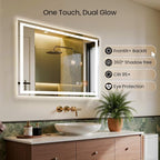 36X36 LED Bathroom Mirror with Lights, Backlit + Front Lit, Lighted Bathroom - Image 4