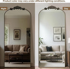 Antok Arched Full Length Mirror, Full Body Mirrors - Image 3