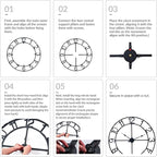 Large Wall Clock for Living Room Decor–48 Inch Silent Non-Ticking Modern - Image 5