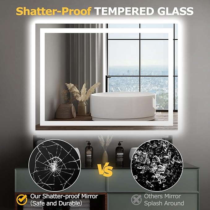 Hivone 48X36 LED Bathroom Mirror - Image 7