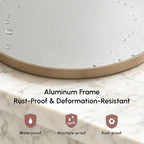 USHOWER Gold Bathroom Mirrors for Over Sink, 36 Inch Circle Mirror - Image 5