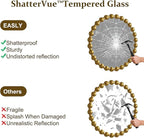 Easly Round Mirror for Wall, 36 Inch Gold Beaded Frame Decorative Vanity Mirror - Image 7