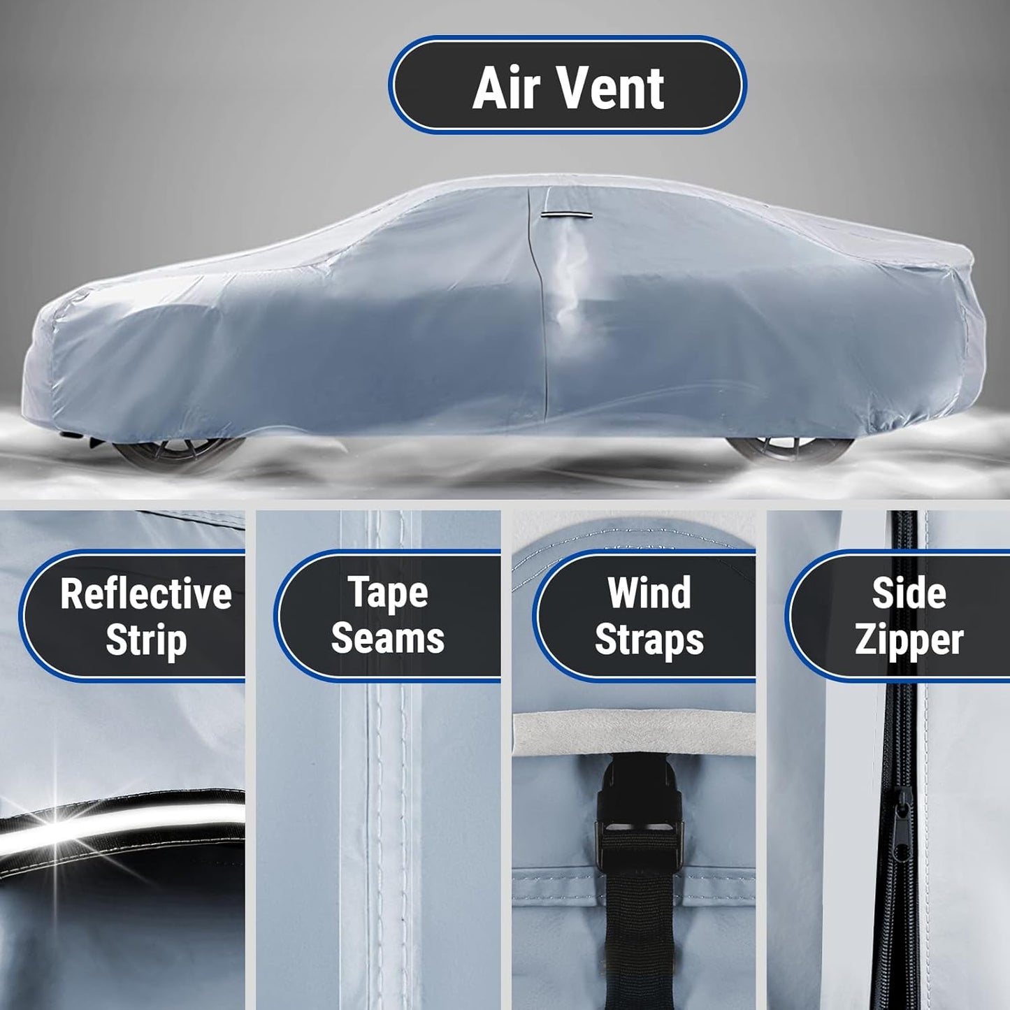 iCarCover Premium Car Cover for 1949-1952 Chevy Styleline Deluxe Wagon Heavy Duty Waterproof All Weather Automobiles Custom Fit Indoor Outdoor UV Snow Protection Covers with Straps and Bag