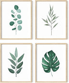 HAUS AND HUES Green Plant Art Print Set of 4-16x20 by HausandHuesArtPrints