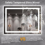 LOAAO 40X30 LED Bathroom Mirror - Image 8