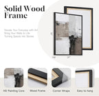 Framed Abstract Black and White Brown Wall Art - Image 5