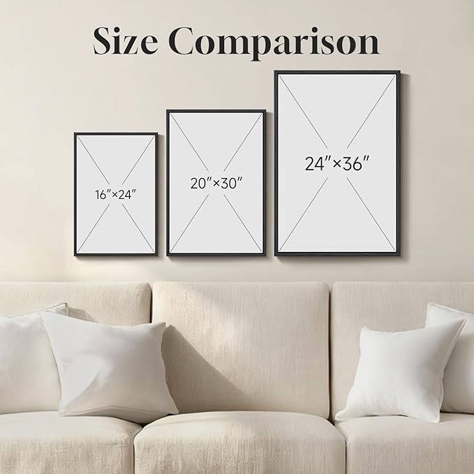 Framed Neutral Beige and Black Abstract Wall Art - Image 7