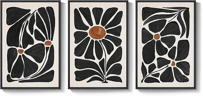 Large Framed Boho Floral Wall Art - Image 9