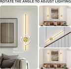 Battery Operated Modern Wall Sconces Set of Two, Rechargeable Wireless Wall - Image 7